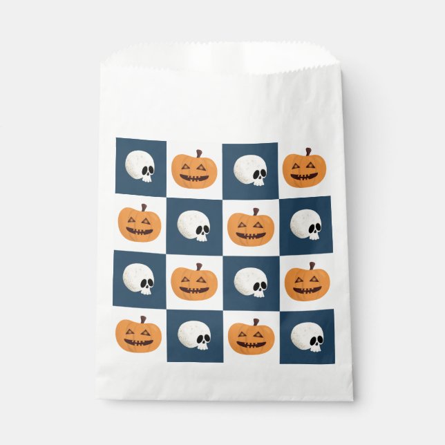 Sachets En Papier Checks de Skulls et Pumkins (Devant)