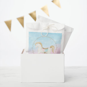 Sachets En Papier Cheval Rocher bleu rose Baby shower neutre pour le