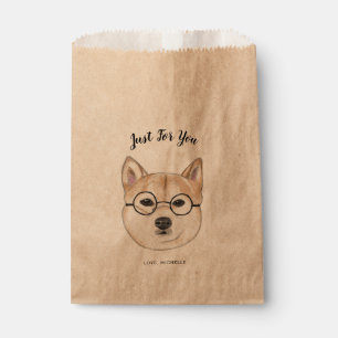 Sachets En Papier Chien Hipster, Shiba Inu   Uniquement pour vous pe