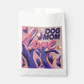 Sachets En Papier Chien Maman Amour Rose Violet
