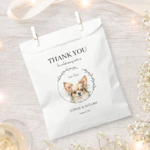 Sachets En Papier Chihuahua simple Mariage de Chien Merci Favoriser