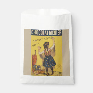 Sachets En Papier Chocolat Menier Petite fille Mur écriture