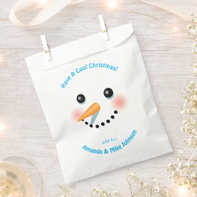 Sachets En Papier Christmas Snowman (Coupé)