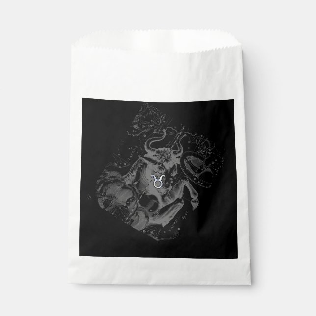 Sachets En Papier Chrome Style Taurus Zodiac Connexion Hevelius Blac (Devant)