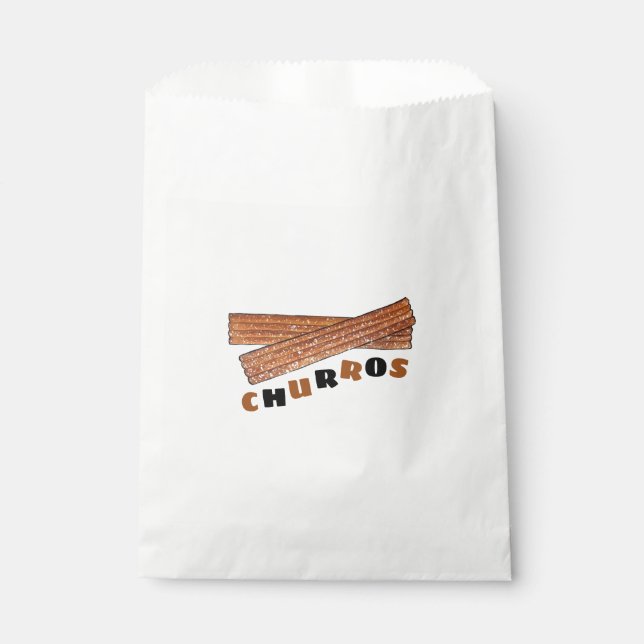 Sachets En Papier CHURROS Espagnol Portugais Fried Churro Pastry (Devant)