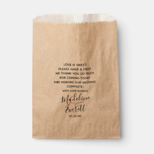 Sachets En Papier Citation personnalisée Texte Mariage L'amour est d