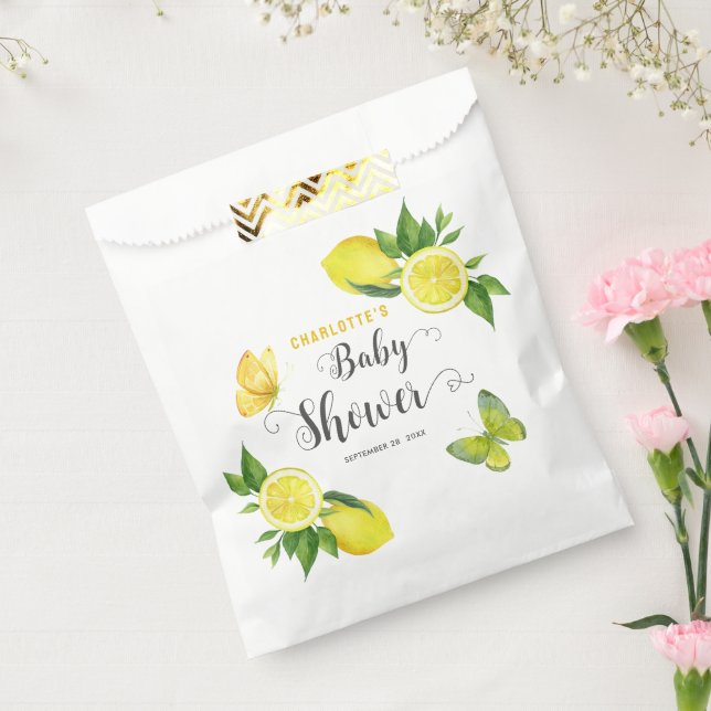 Sachets En Papier Citron Baby shower Cute Citrus Fête Personnalisée (Scellé)