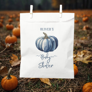 Sachets En Papier Citrouille bleu Aquarelle bébé garçon douche T-shi
