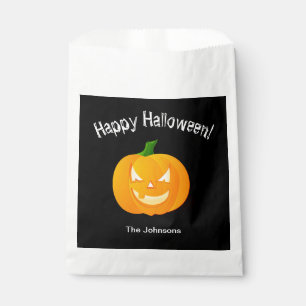 Sachets En Papier Citrouille Halloween Fête Favoriser Treat Bags