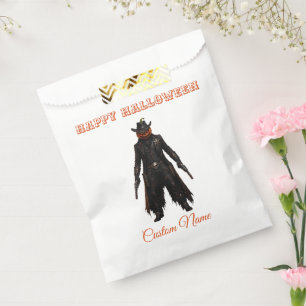 Sachets En Papier Citrouille sinistre Sheriff Cowboy Jack-o'-Lantern
