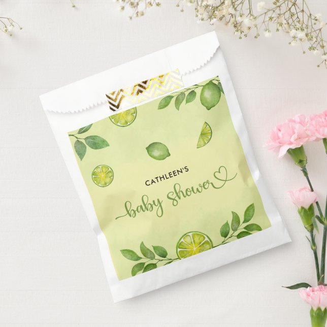 Sachets En Papier Citrus de citron vert frais Baby shower neutre (Scellé)