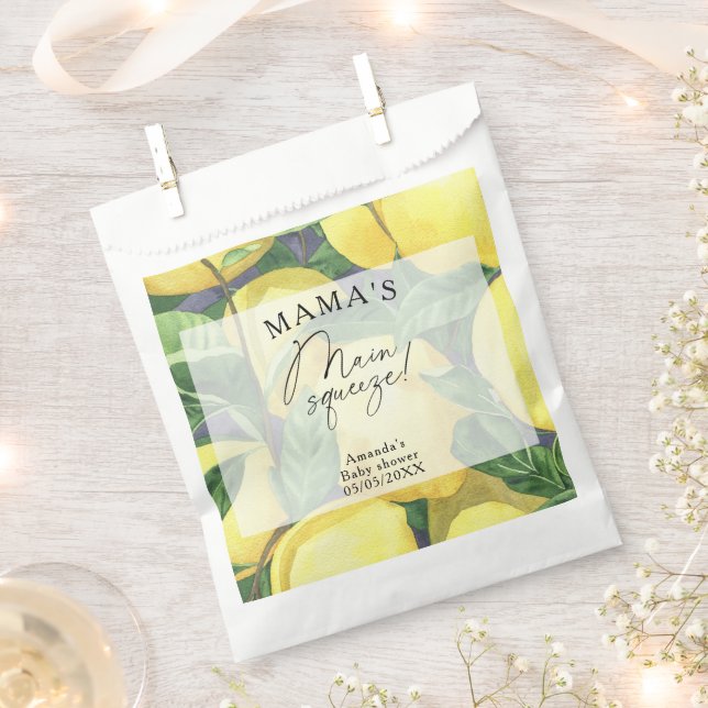 Sachets En Papier Citrus Lemon - Le baby shower principal de Mama (Coupé)