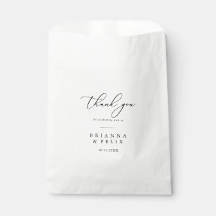 Sachets En Papier Classé chic minimaliste Merci Mariage