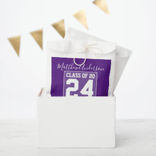 Sachets En Papier Classe de 2022 Modern Royal Purple Graduation Part