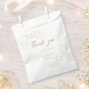 Sachets En Papier Classic Gold Mariage