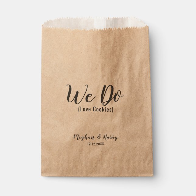 Sachets En Papier Classic We Do Lookies Mariage nuptial personnalisé (Devant)
