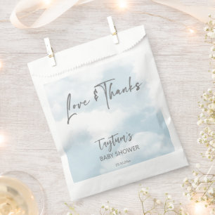 Sachets En Papier Cloud baby shower pastel nuages merci pour