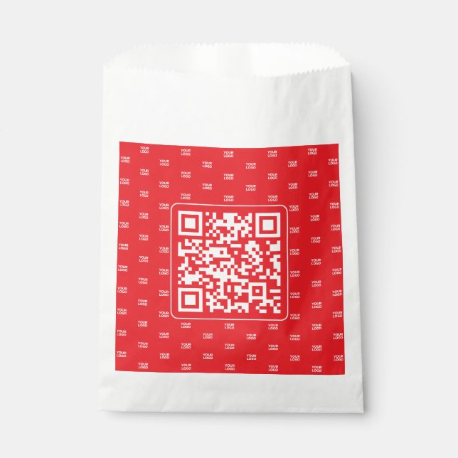 Sachets En Papier Code QR personnalisable avec votre logo ou votre i (Devant)