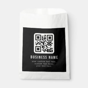 Sachets En Papier Code QR personnalisable & Conception de texte modi