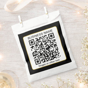 Sachets En Papier Code QR scannable modifiable + Nom de votre entrep