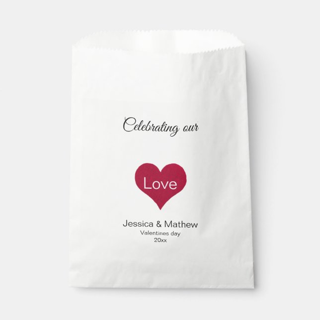 Sachets En Papier Coeur rouge (Devant)