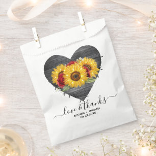 Sachets En Papier Coeur rustique Rose rouge Élégant Mariage de tourn