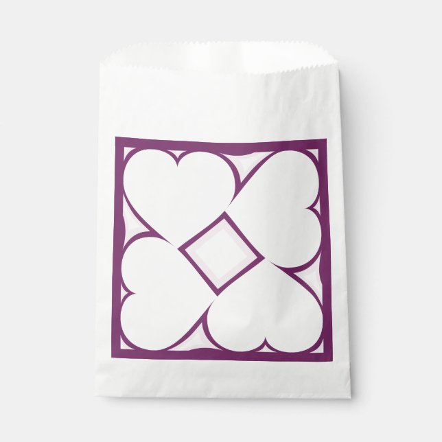 Sachets En Papier Coeurs blancs (Devant)