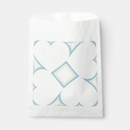 Sachets En Papier Coeurs blancs Motif avec bleu