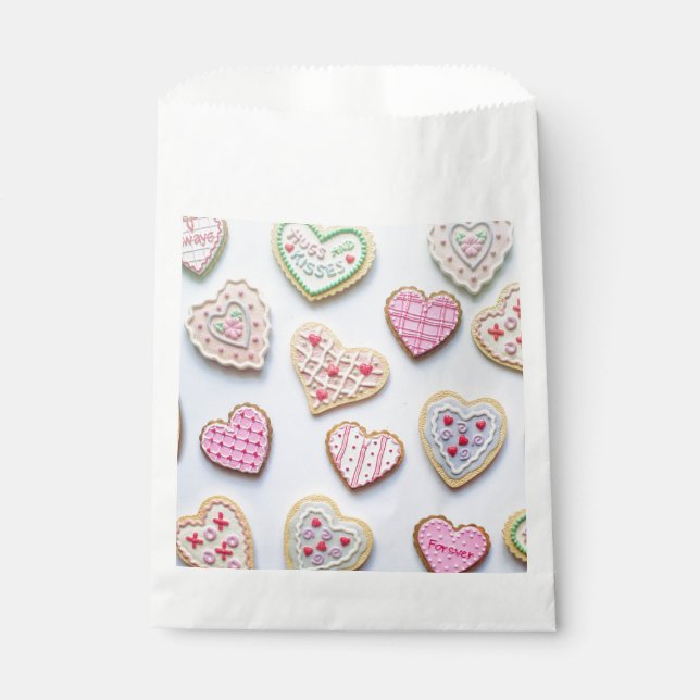 Sachets En Papier Coeurs de la Saint Valentin (Devant)