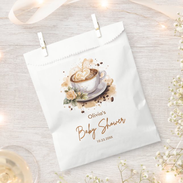 Sachets En Papier Coffee A Baby is Brewing Baby Shower (Coupé)