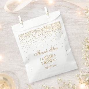 Sachets En Papier Collection Vintage de Mariage Glam Gold Confetti