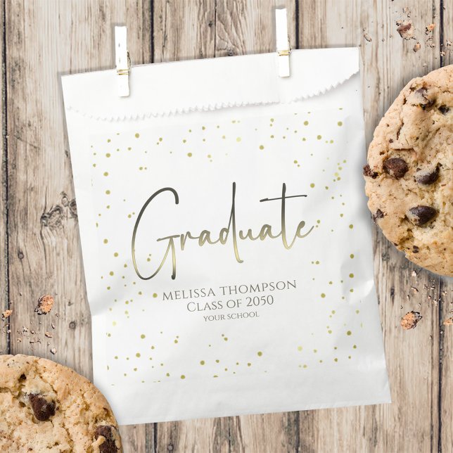 Sachets En Papier Confetti Or Diplômé Confetti Moderne Calligraphie  (Créateur téléchargé)