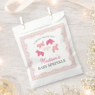 Sachets En Papier Cookies animaux givrés rose Bébé