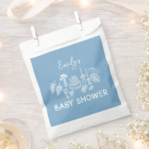 Sachets En Papier Coquette bleu baby shower à main moderne