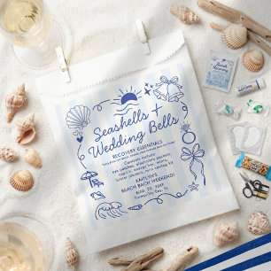 Sachets En Papier Coquillages et Cloches de Mariage Kit de Récupérat