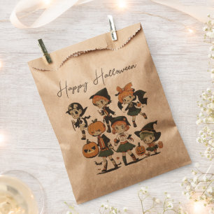 Sachets En Papier Costumes d'Halloween vintage pour enfants