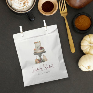 Sachets En Papier Couche d'automne gâteau "L'amour est doux" Personn