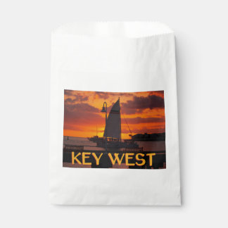 Sachets En Papier Coucher de soleil à Key West avec des bateaux