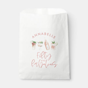 Sachets En Papier Couleur d'eau rose de la poule 50 et fabuleux anni