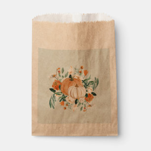 Sachets En Papier Couleurs de automne florales citrouilles Bleu,