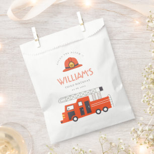Sachets En Papier Coupable Red Firetruck Engine Enfants N'importe qu