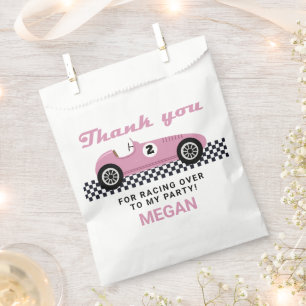 Sachets En Papier Course de voiture rose course Anniversaire