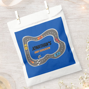 Sachets En Papier Course Voitures Racetrack Baby Boy Dedication