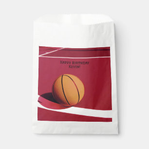 Sachets En Papier Court Hoops Red Birthday Party Sports Basketball