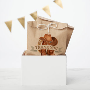 Sachets En Papier Cowboy Boots, Casquette et Lasso