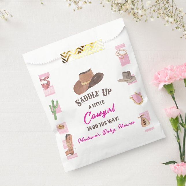Sachets En Papier Cowgirl Western Rodeo Wild West Baby shower (Scellé)