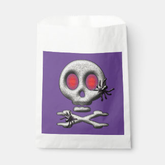 Sachets En Papier Crâne effrayant Halloween classique avec araignées
