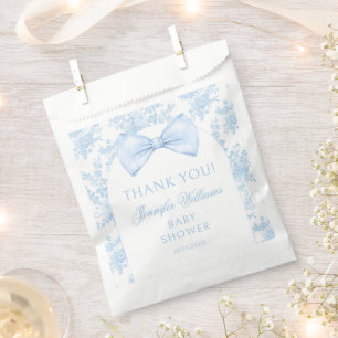Sachets En Papier Cravate Bleue Bleu Français Toile Fleur Bébé Garço