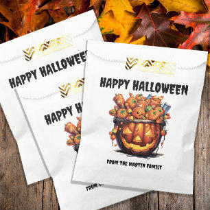 Sachets En Papier Creepy Jack o Lantern Joyeux Halloween