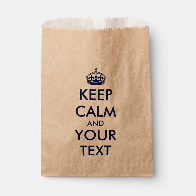 Sachets En Papier Créez votre propre CALME KEEP (Devant)